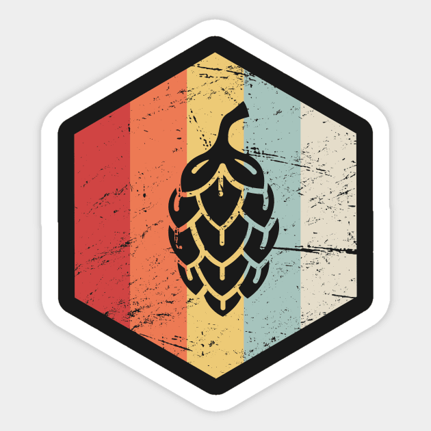 Retro Vintage Hops Craft Beer Icon Sticker by MeatMan